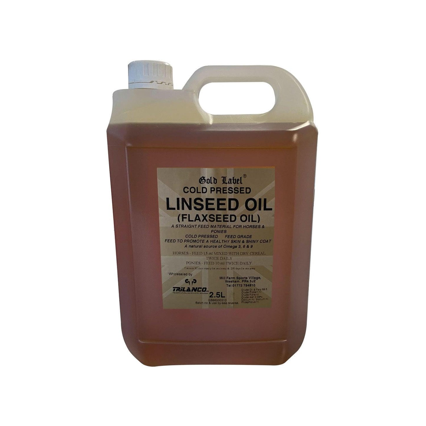 Gold Label Linseed Oil 2.5Ltr - Ormskirk Pets