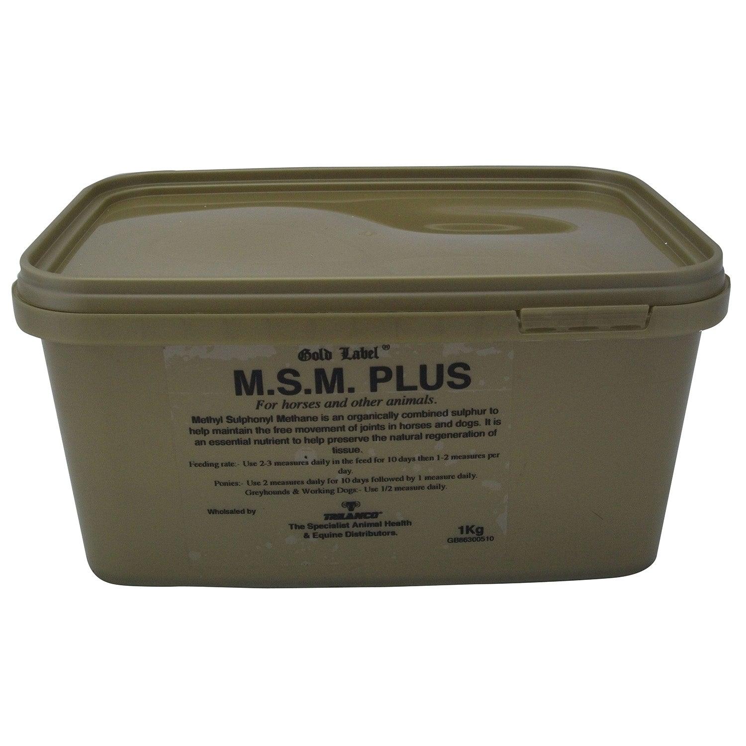 Gold Label M.S.M. Plus 1Kg - Ormskirk Pets