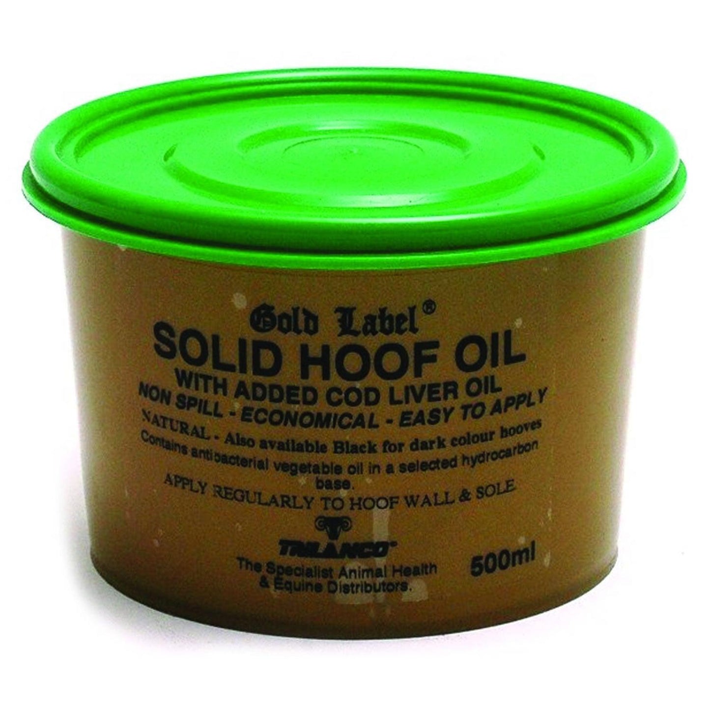 Gold Label Solid Hoof Oil Natural X 500ml - Ormskirk Pets