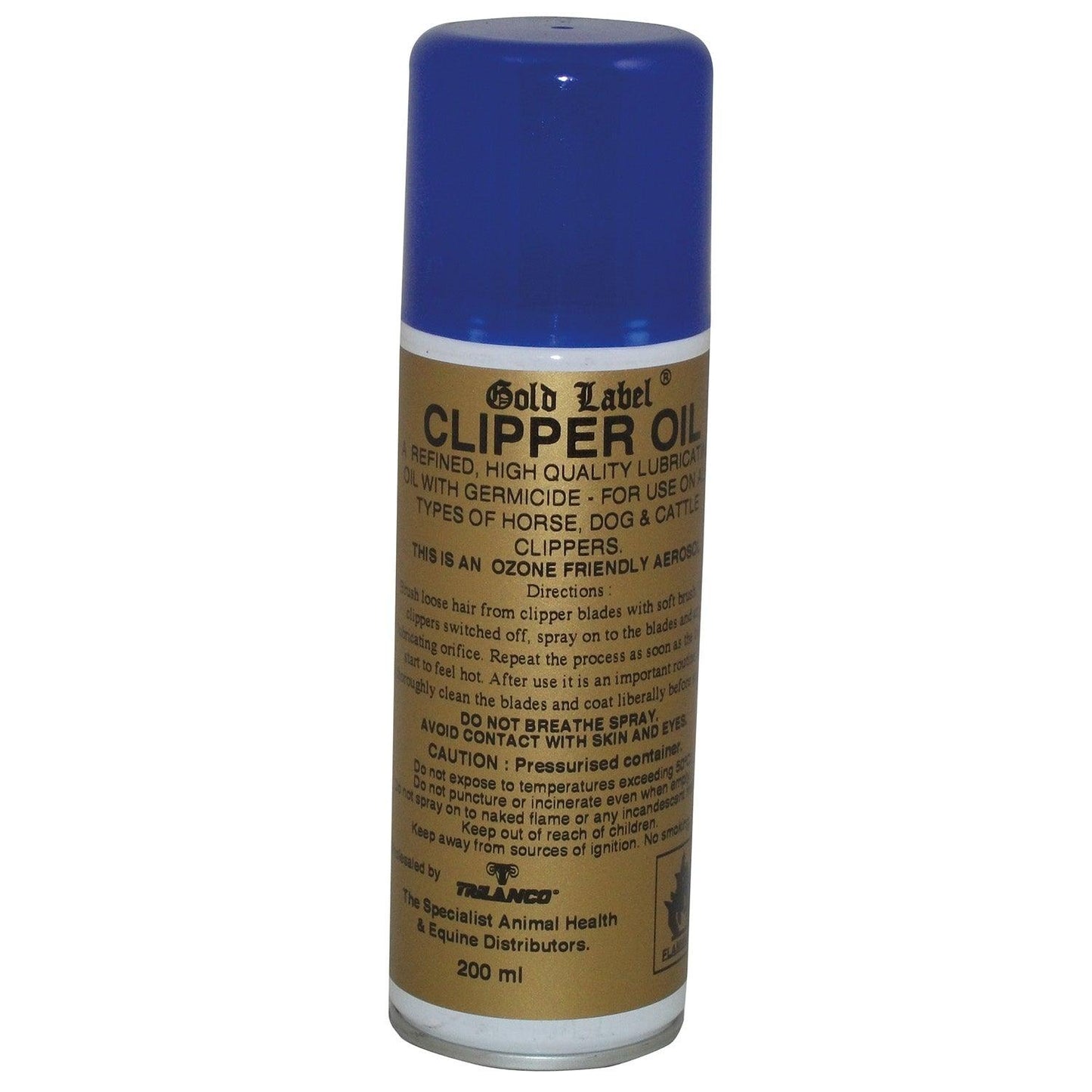 Gold Label Clipper Oil 200ml Aerosol - Ormskirk Pets