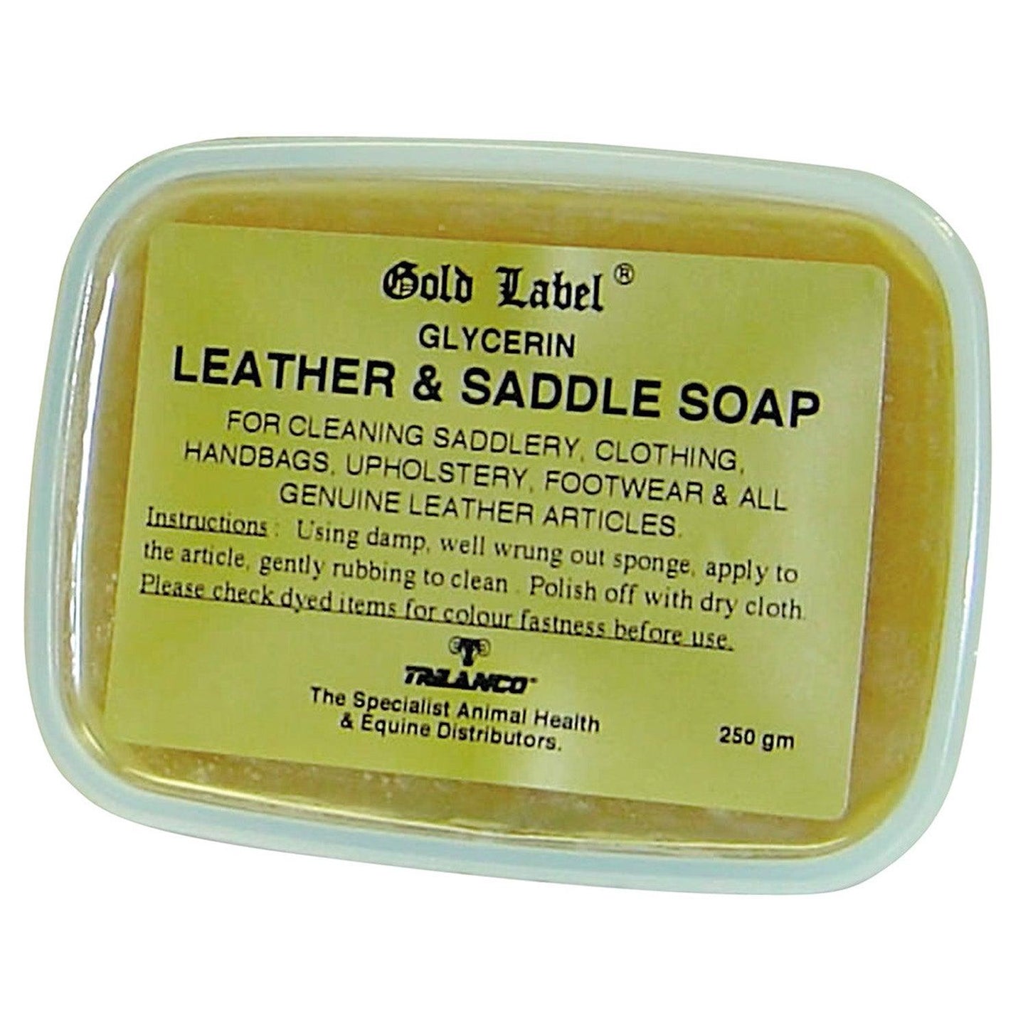 Gold Label Glycerin Leather & Saddle Soap 250g - Ormskirk Pets