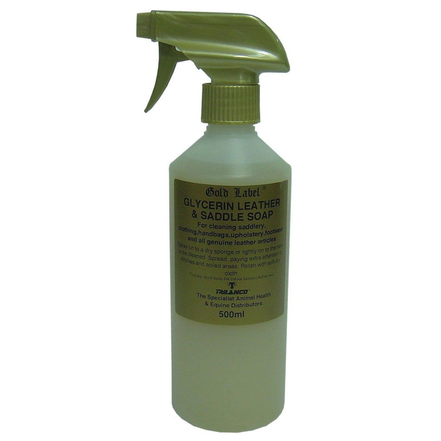 Gold Label Glycerin Leather & Saddle Soap Liquid 500ml - Ormskirk Pets