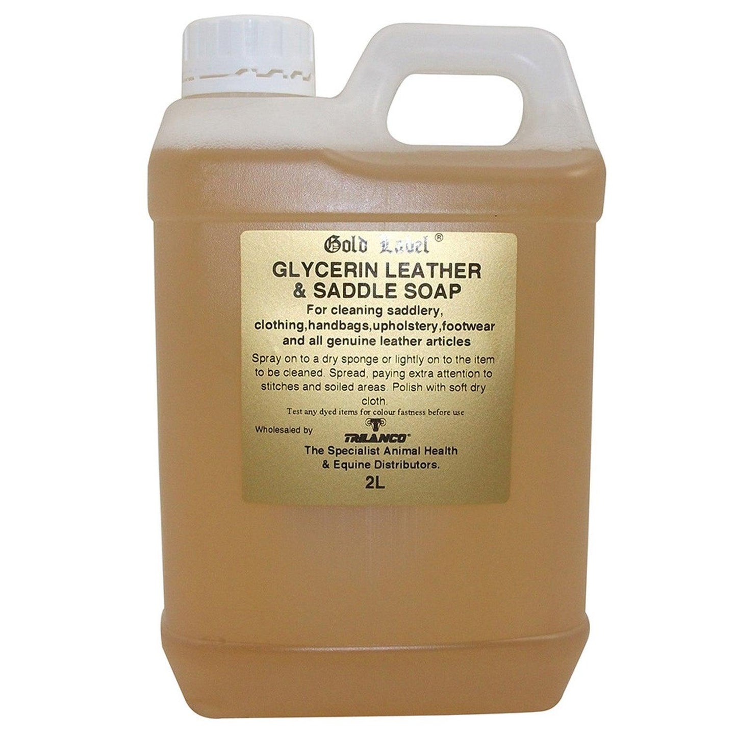 Gold Label Glycerin Leather & Saddle Soap Liquid 2ltr - Ormskirk Pets