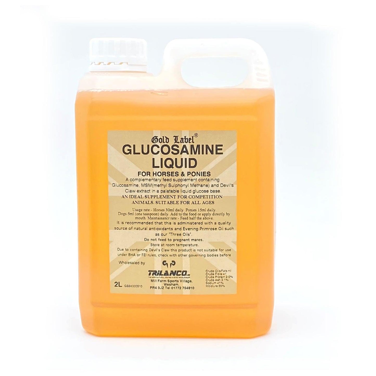 Gold Label Glucosamine Liquid 2Ltr - Ormskirk Pets