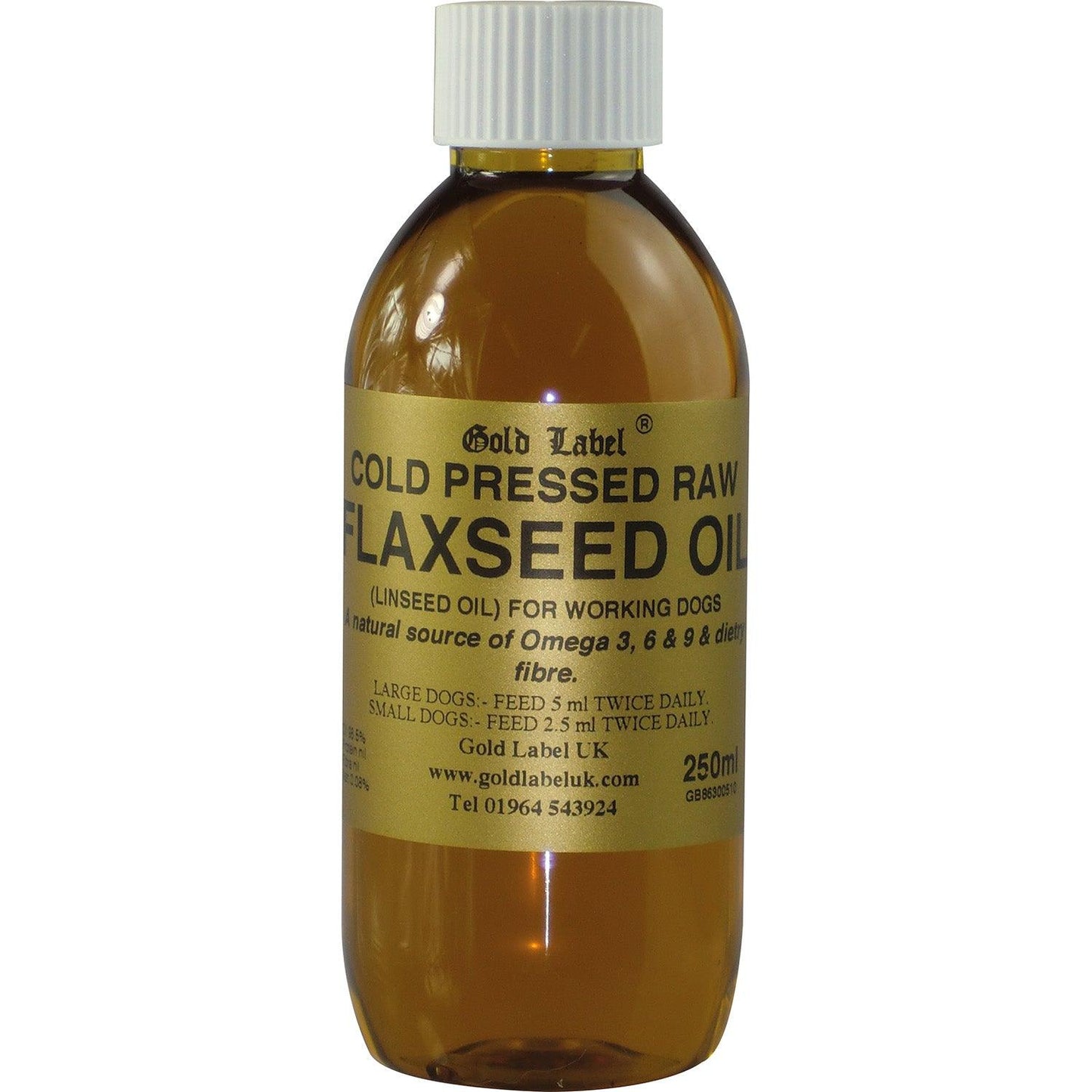 Gold Label Canine Flaxseed Oil 250Ml - Ormskirk Pets