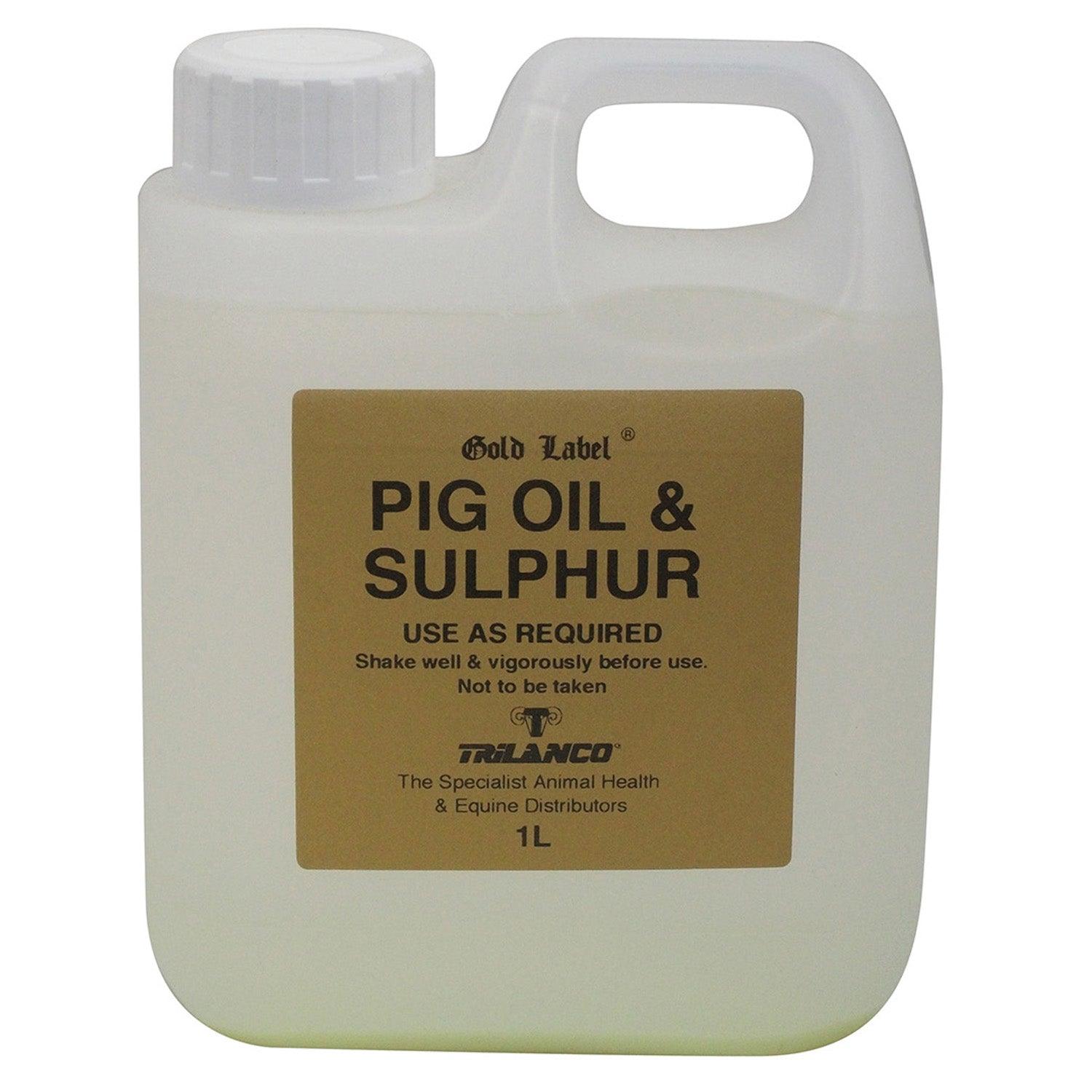 Gold Label Pig Oil & Sulphur 1ltr - Ormskirk Pets