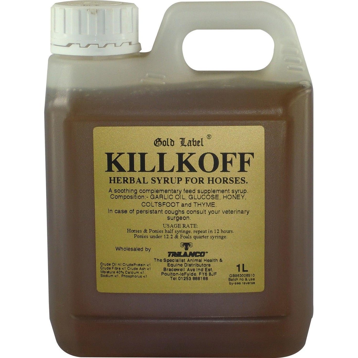 Gold Label Killkoff Herbal Syrup 1Ltr - Ormskirk Pets