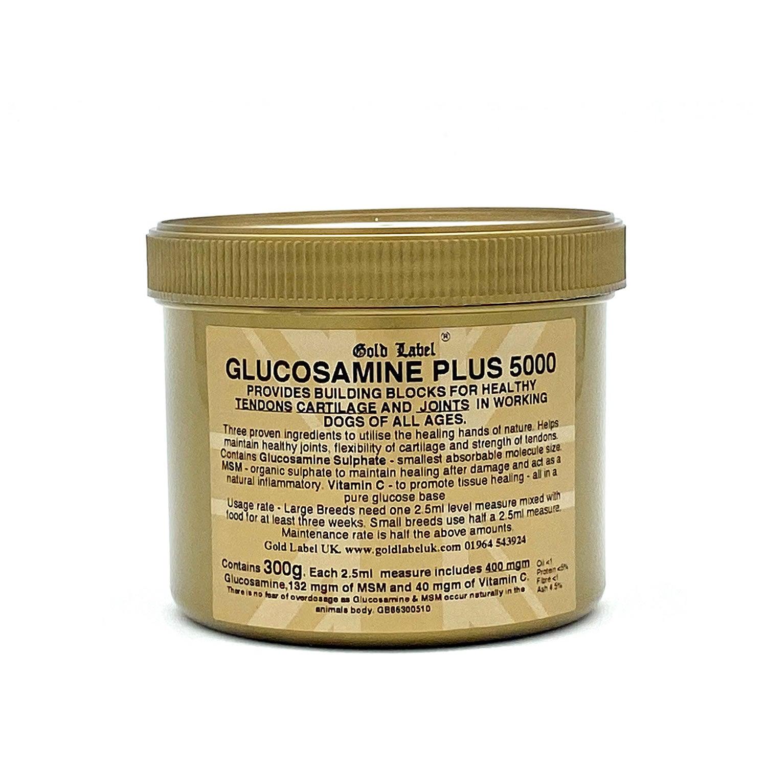 Gold Label Canine Glucosamine Plus 5000 300G - Ormskirk Pets