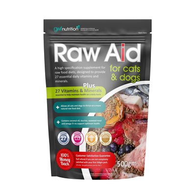 Gwf Raw Aid For Cats & Dogs 500G - Ormskirk Pets