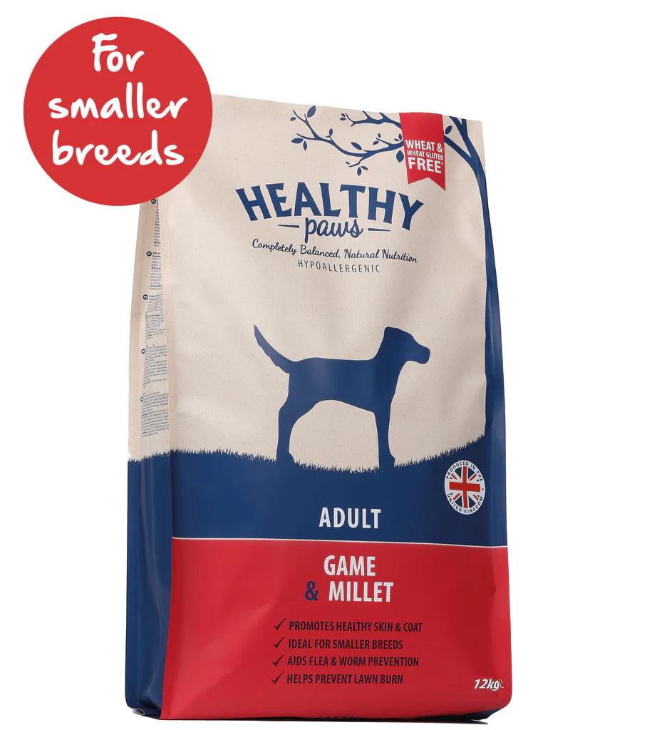 Healthy Paws Game & Millet Adult 12kg - Ormskirk Pets