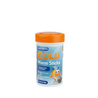 Interpet Gold Worm Sticks Food, 35g - Ormskirk Pets