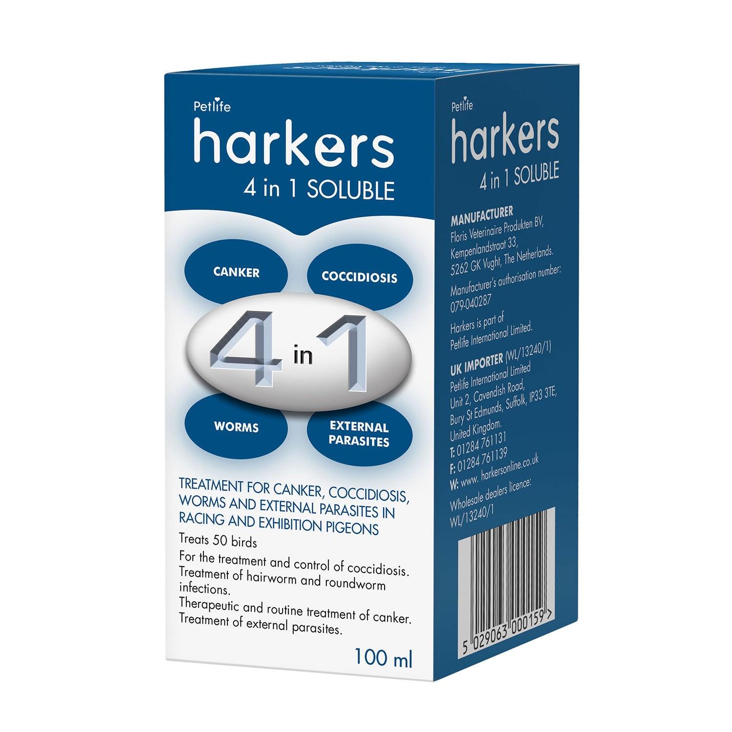 Harkers 4 In 1 Soluble 100ml - Ormskirk Pets