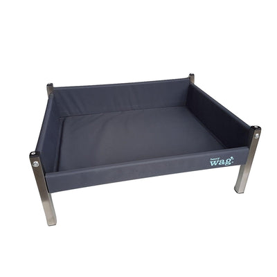 Henry Wag Elevated Dog Bed Small Grey/Black - Ormskirk Pets