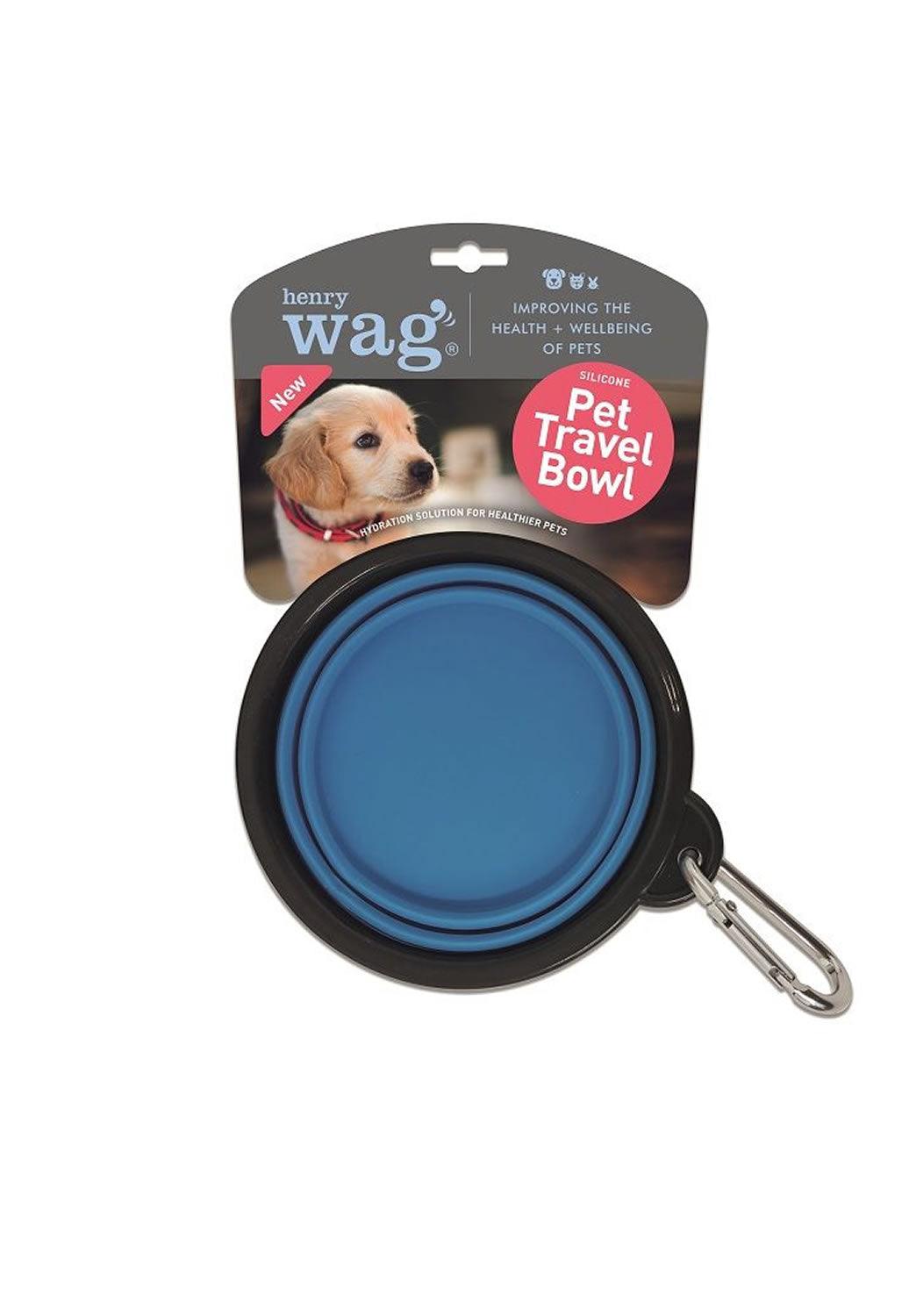 Henry Wag Pet Travel Bowl Large (750Ml) Blue - Ormskirk Pets