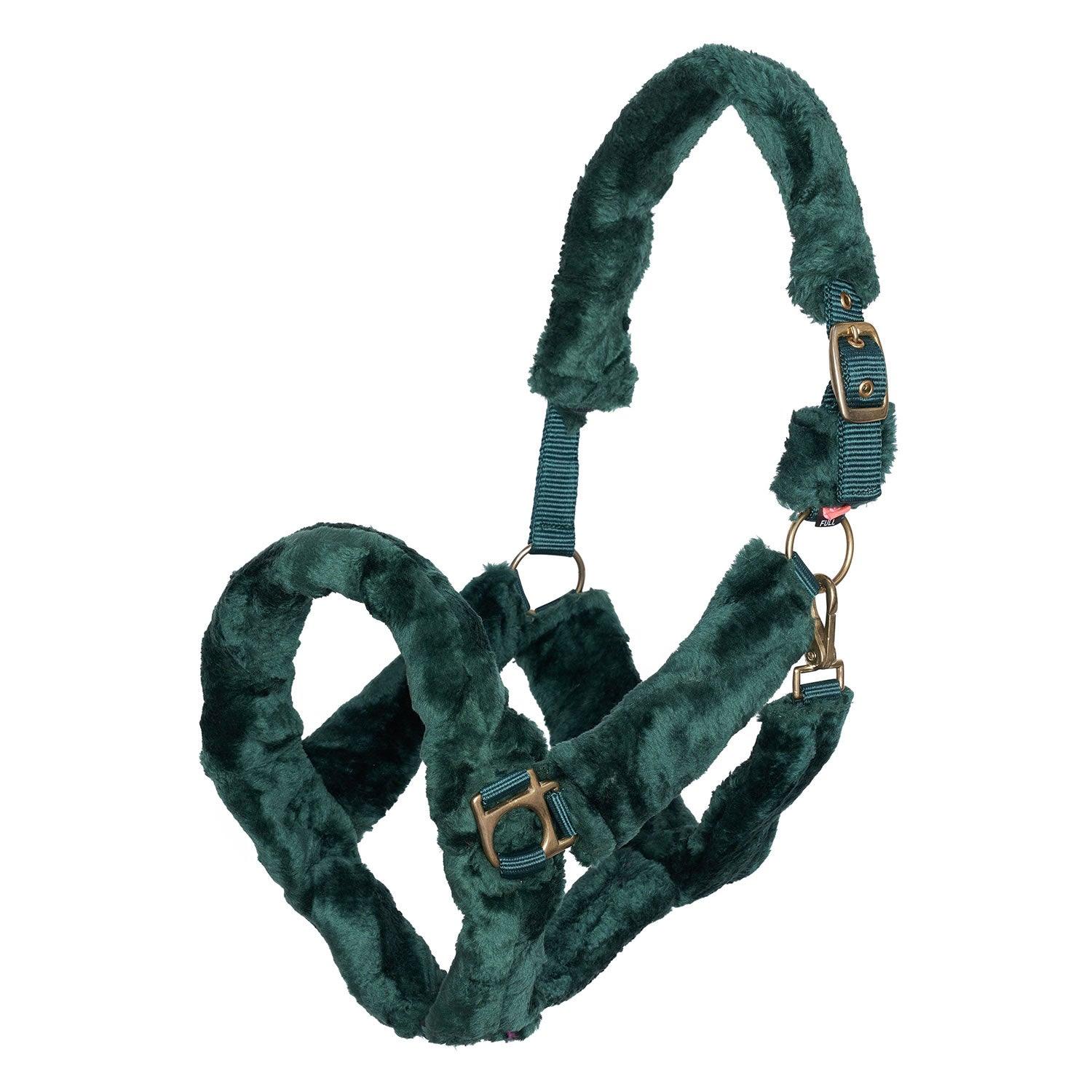 IMPERIAL RIDING HEADCOLLAR FUR IRHGO STAR FOREST GREEN - Ormskirk Pets