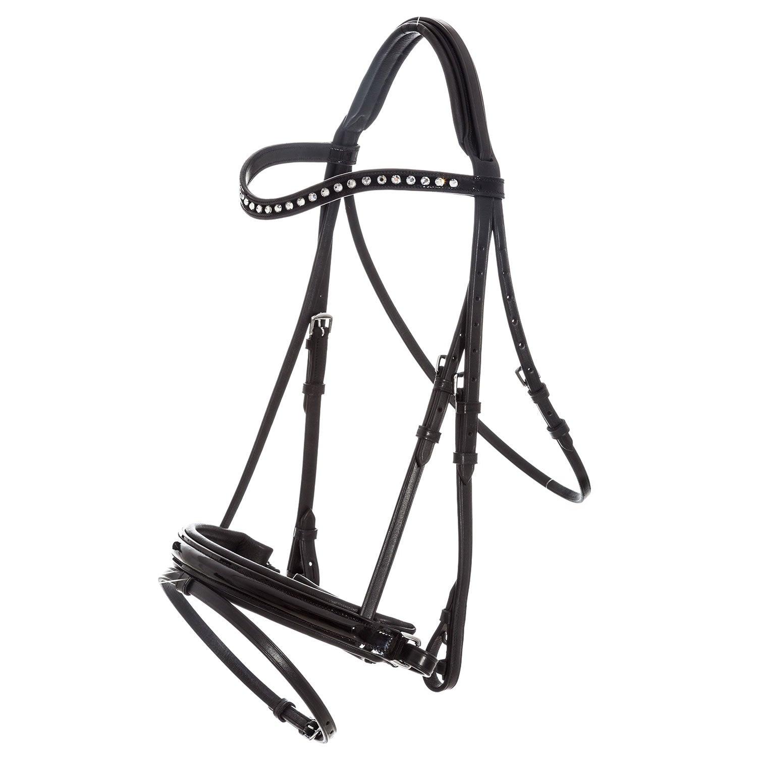 IMPERIAL RIDING SNAFFLE BRIDLE IRHDI LAYLA BLACK/CHRYSTAL - Ormskirk Pets