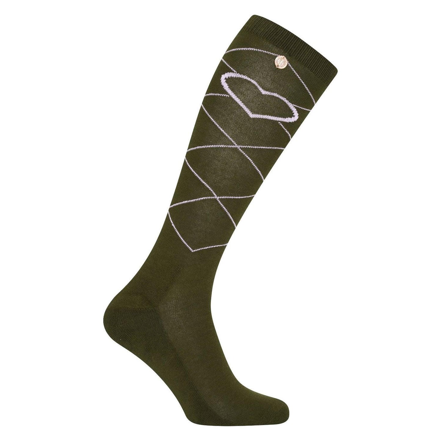 IMPERIAL RIDING SOCKS IRHIMPERIAL HEART DARK OLIVE - Ormskirk Pets