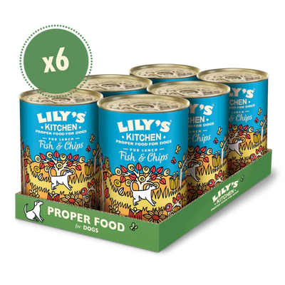 Lily's Kitchen Dog FISH & CHIPS 400g x 6