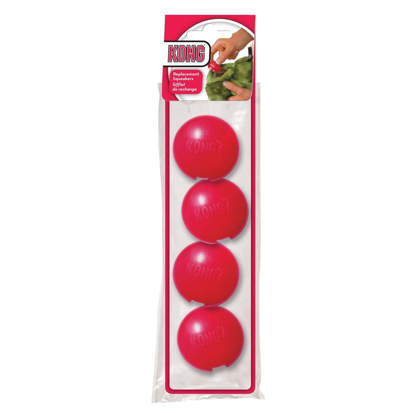 Kong Dr Noys Spare Squeakers Large Red 4 Pack - Ormskirk Pets