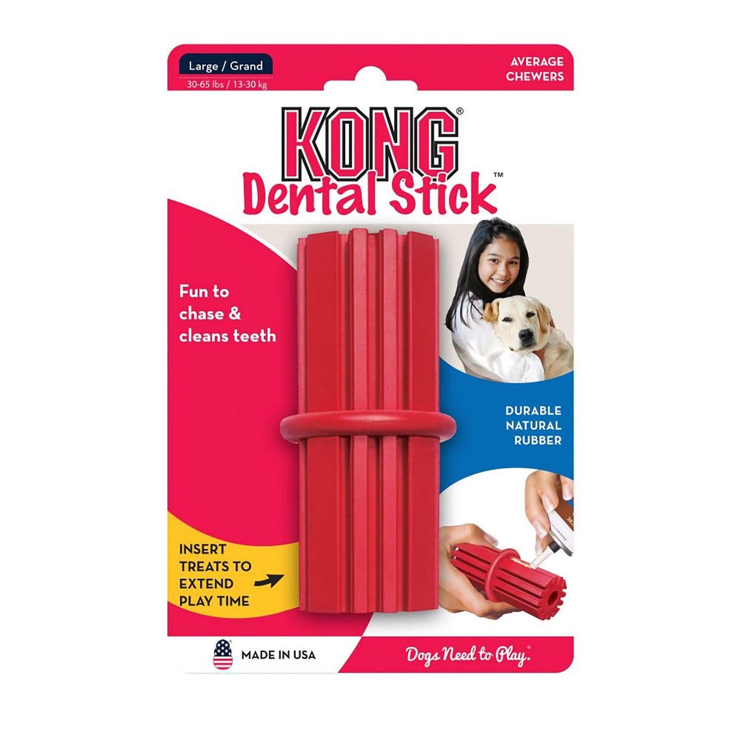 Kong Dental Stick Large Red - Ormskirk Pets