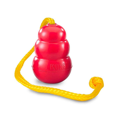 Kong Classic With Rope Medium Red/Yellow - Ormskirk Pets