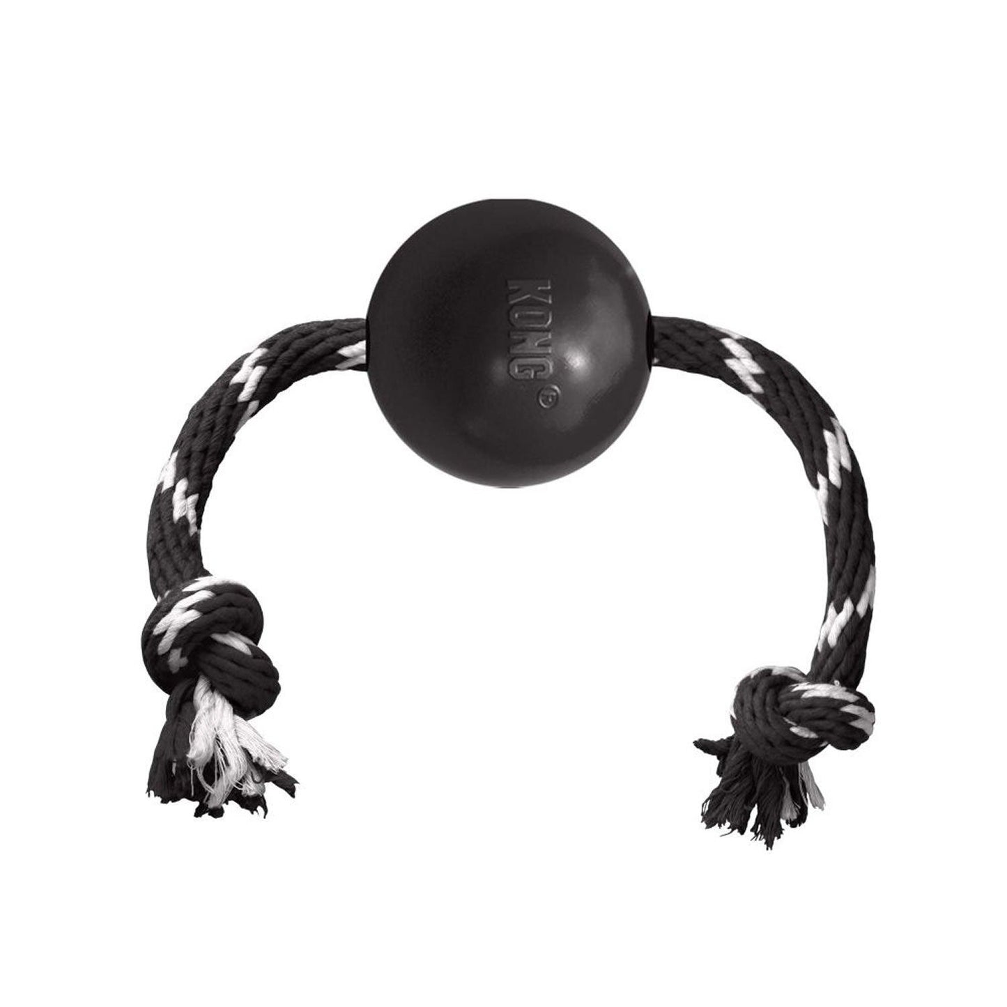 Kong Extreme Ball With Rope Large Black - Ormskirk Pets