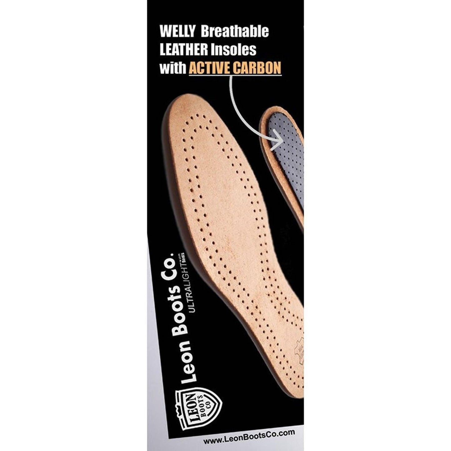 Leon Anti-Odour Leather Insoles 3/4 (36/37) - Ormskirk Pets