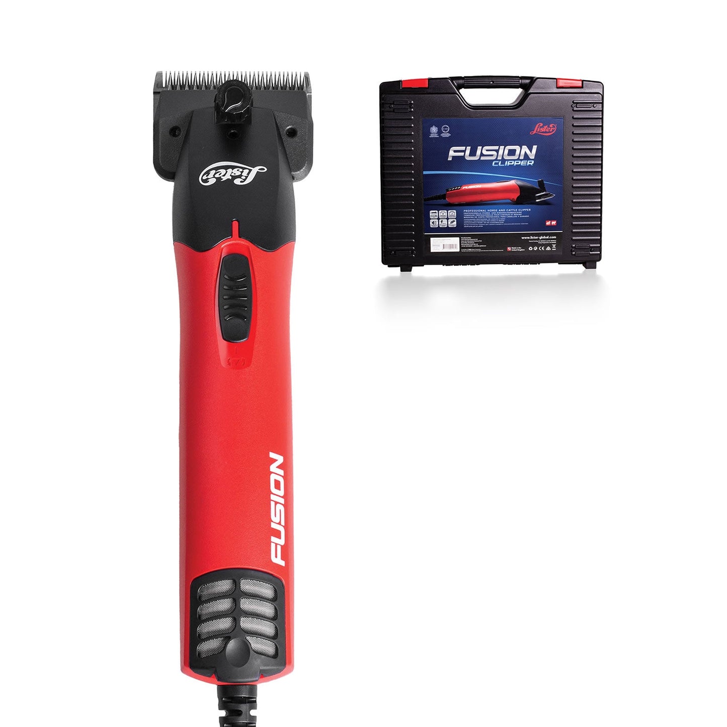 LISTER FUSION EQUINE CLIPPER KIT   RED