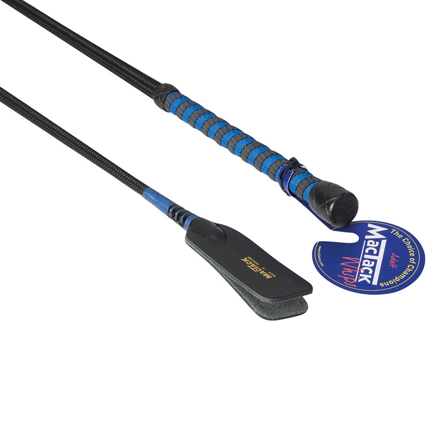 Mactack Riding Whip & No31 N/H Keeper S55/W 26 Black & Black/Blue Handle - Ormskirk Pets