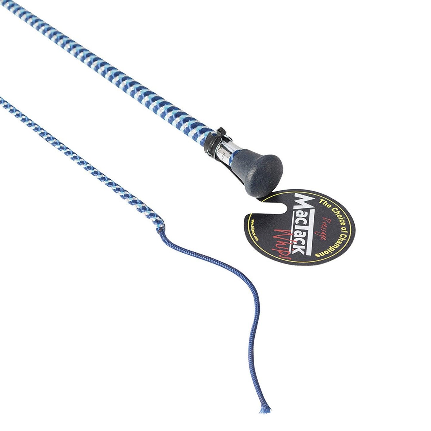 Mactack Dressage Whip With Metallic Fleck S159/M 39" Navy/Light Blue - Ormskirk Pets