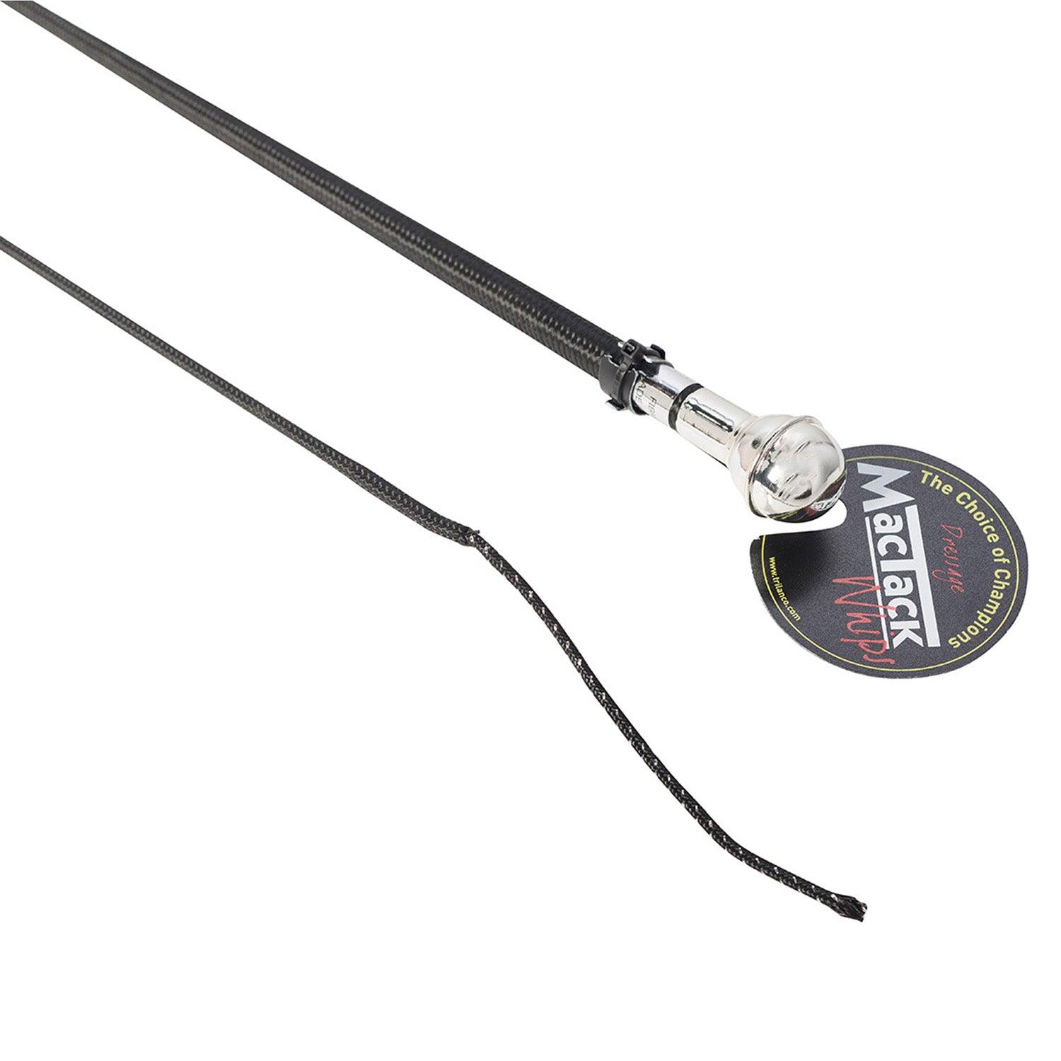 Mactack Dressage Whip With Ball Cap S209 39" Black With Silver - Ormskirk Pets