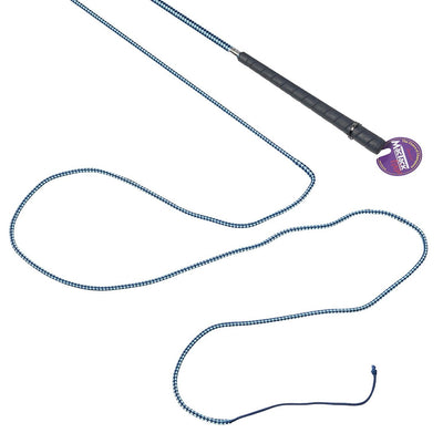 Mactack Lunge Whip R443 66" Navy/Light Blue Diamond - Ormskirk Pets