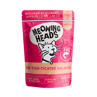 Meowing Heads So-fish-ticated Salmon Pouch 100g x 10 - Ormskirk Pets