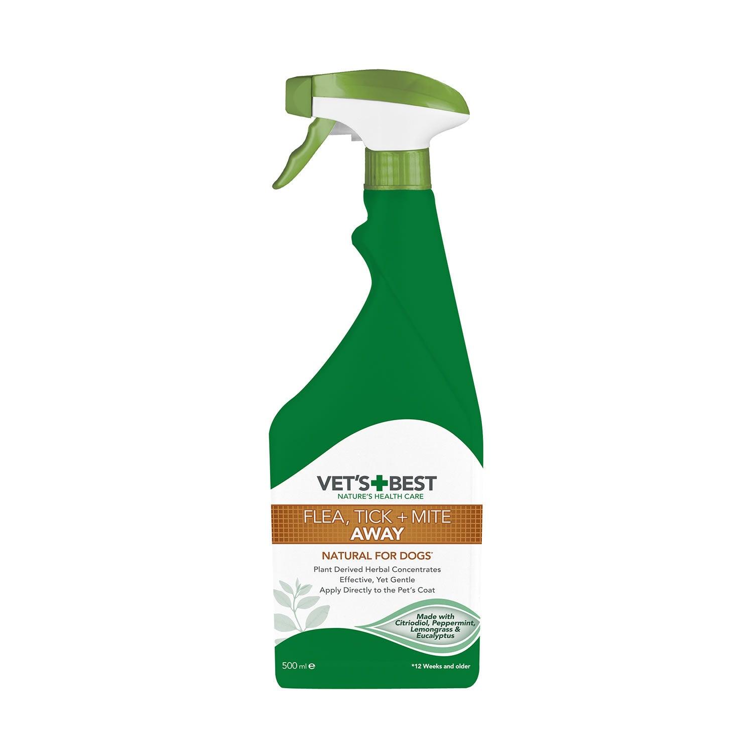 Vets Best Natural Flea Tick & Mite Away For Dogs 500Ml - Ormskirk Pets