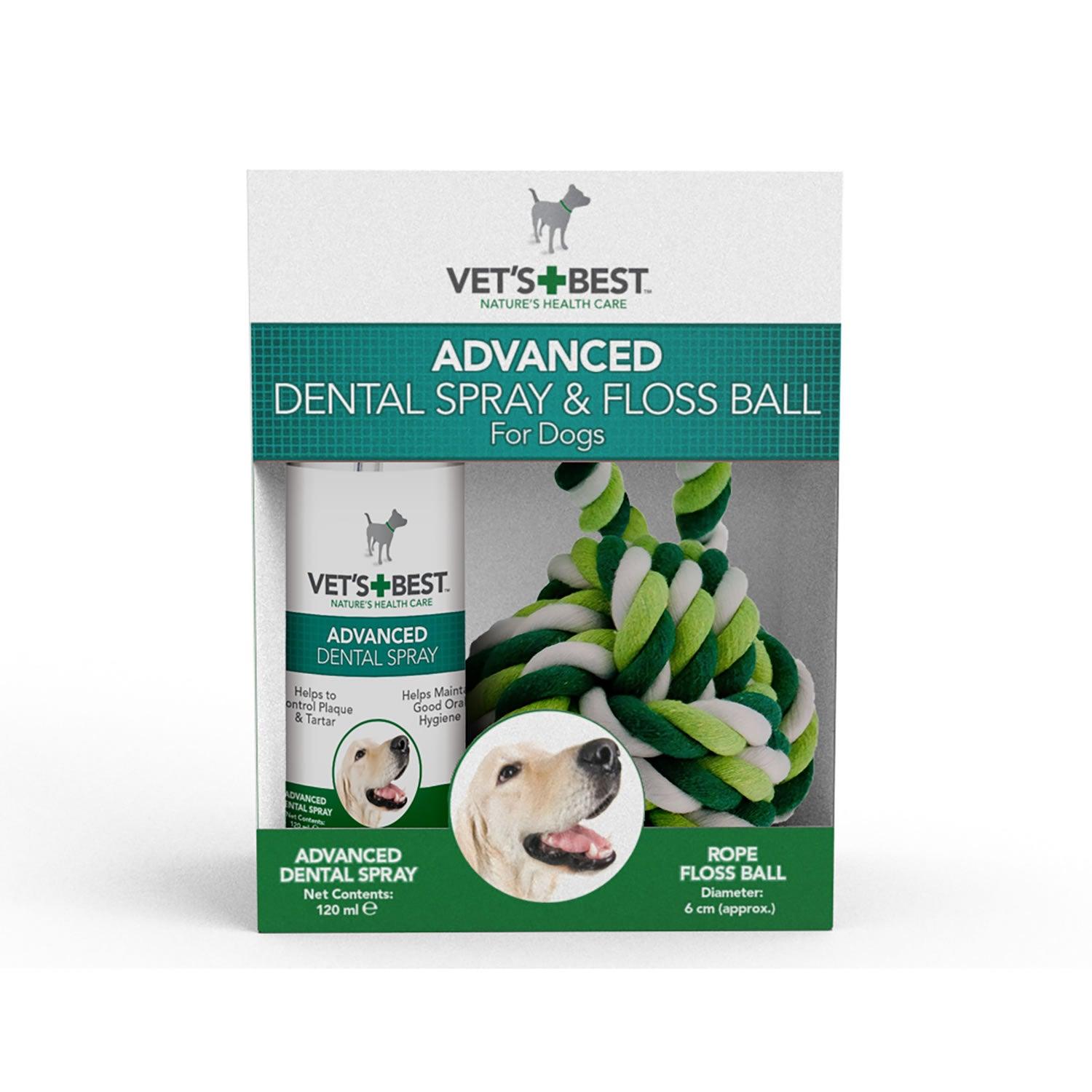 Vets Best Dental Pocket Spray & Floss Ball 120Ml - Ormskirk Pets