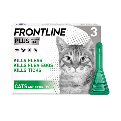 Frontline Plus Spot On For Cats & Ferrets 3 Pipettes - Ormskirk Pets