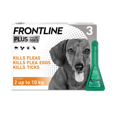 Frontline Plus Spot On For Small Dogs 2-10Kg 3 Pipettes - Ormskirk Pets