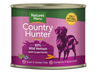 Natures Menu Country Hunter 80% Wild Venison with Superfoods 600g x 6 - Ormskirk Pets