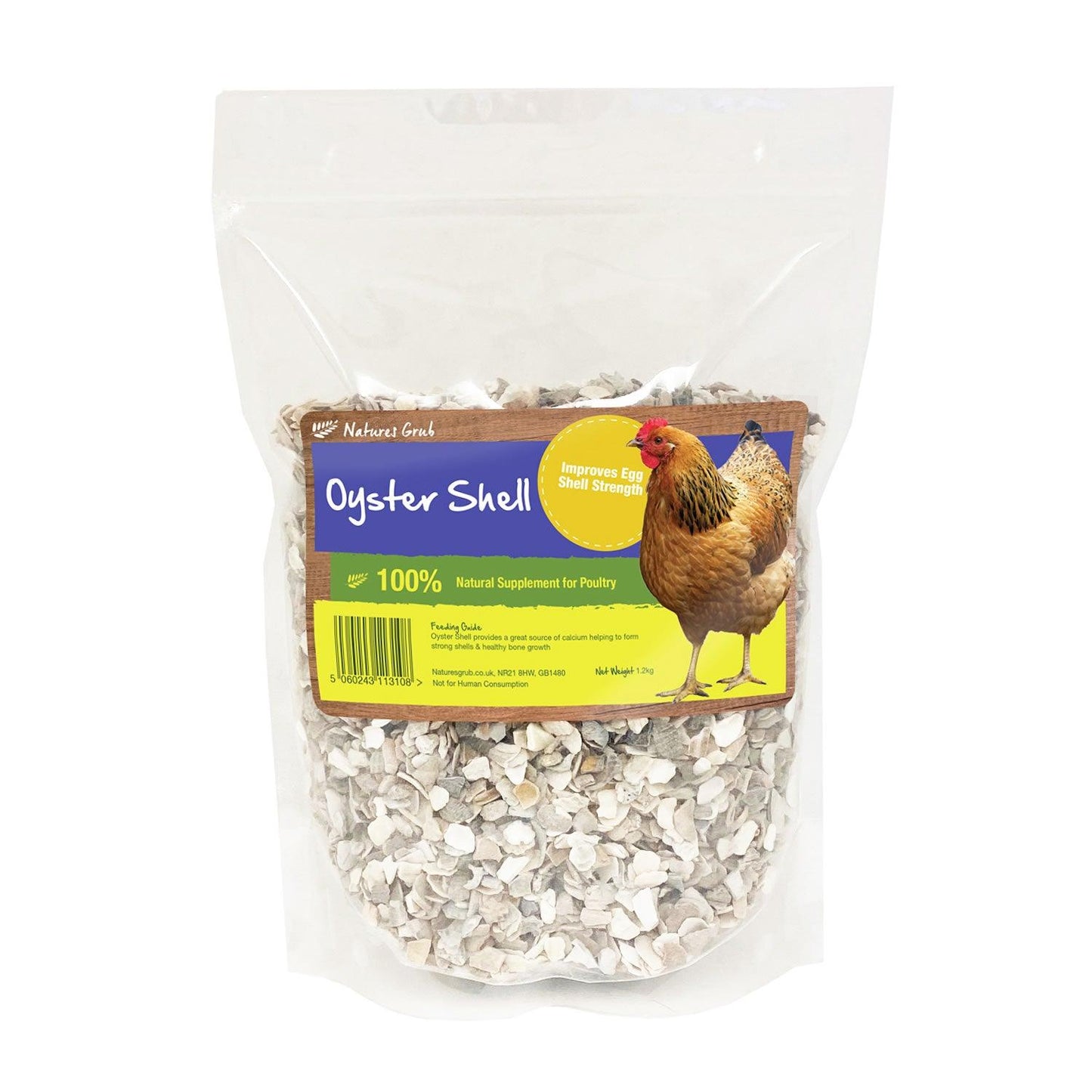 Natures Grub Oyster Shell 1.2kg - Ormskirk Pets