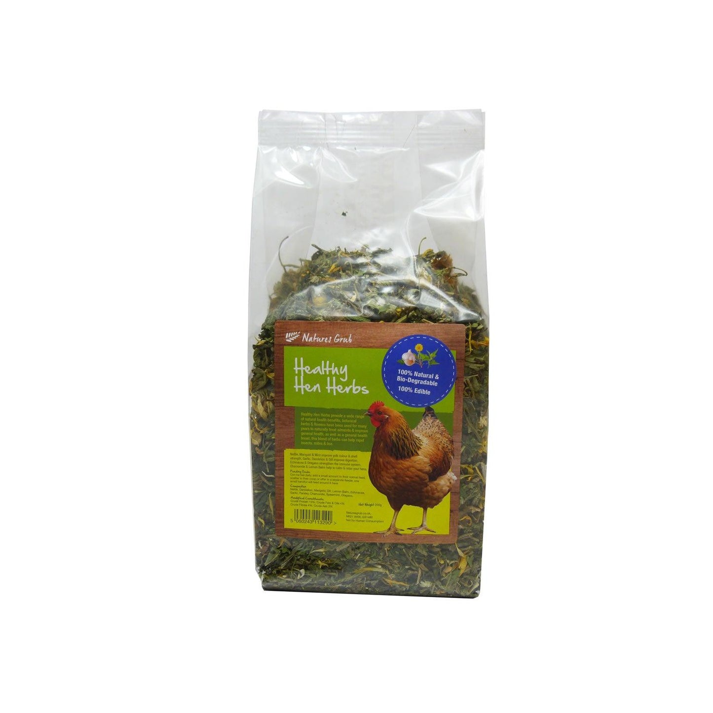 Natures Grub Healthy Hen Herbs 200g - Ormskirk Pets