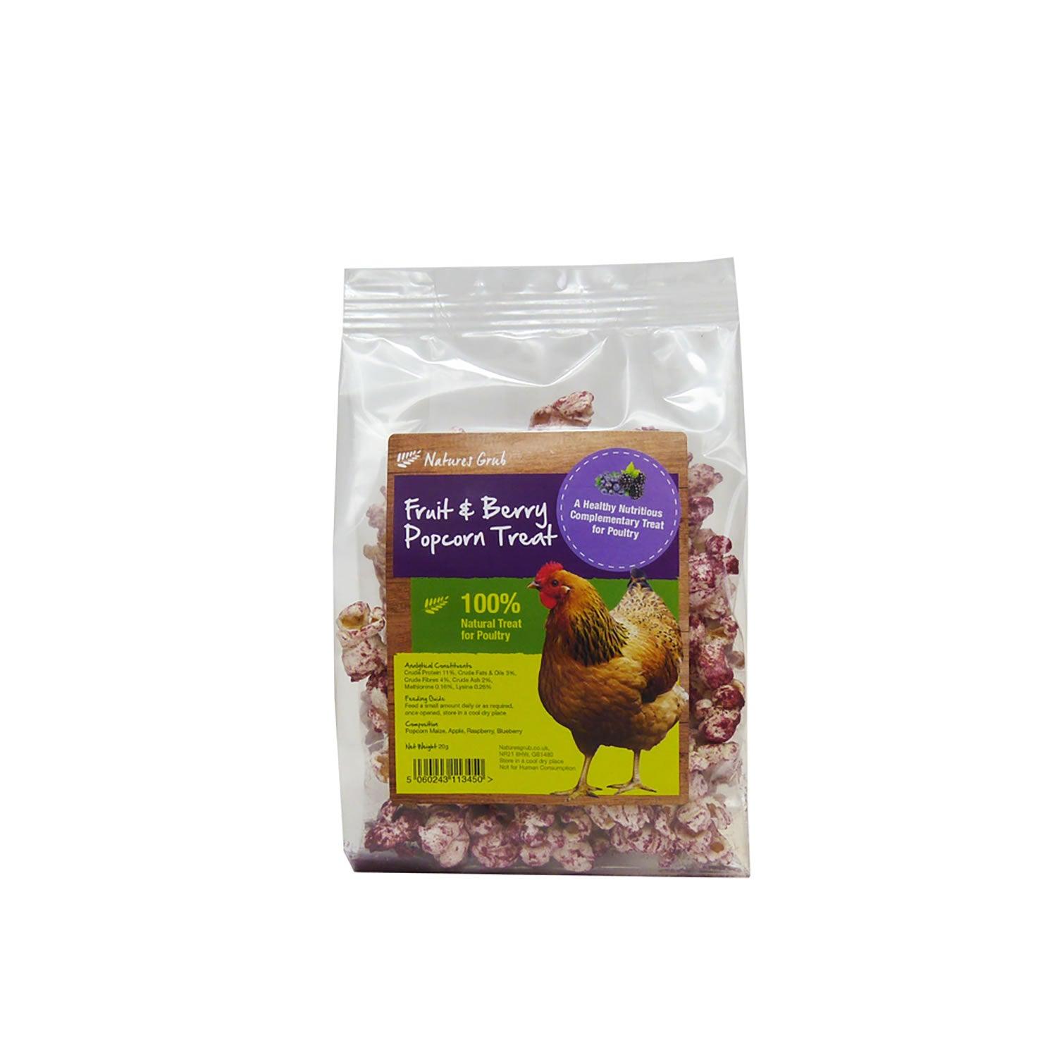 Natures Grub Fruit & Berry Popcorn Treat 20g - Ormskirk Pets