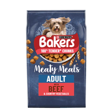 Bakers Meaty Meals Adult Dog Food Beef 1KG