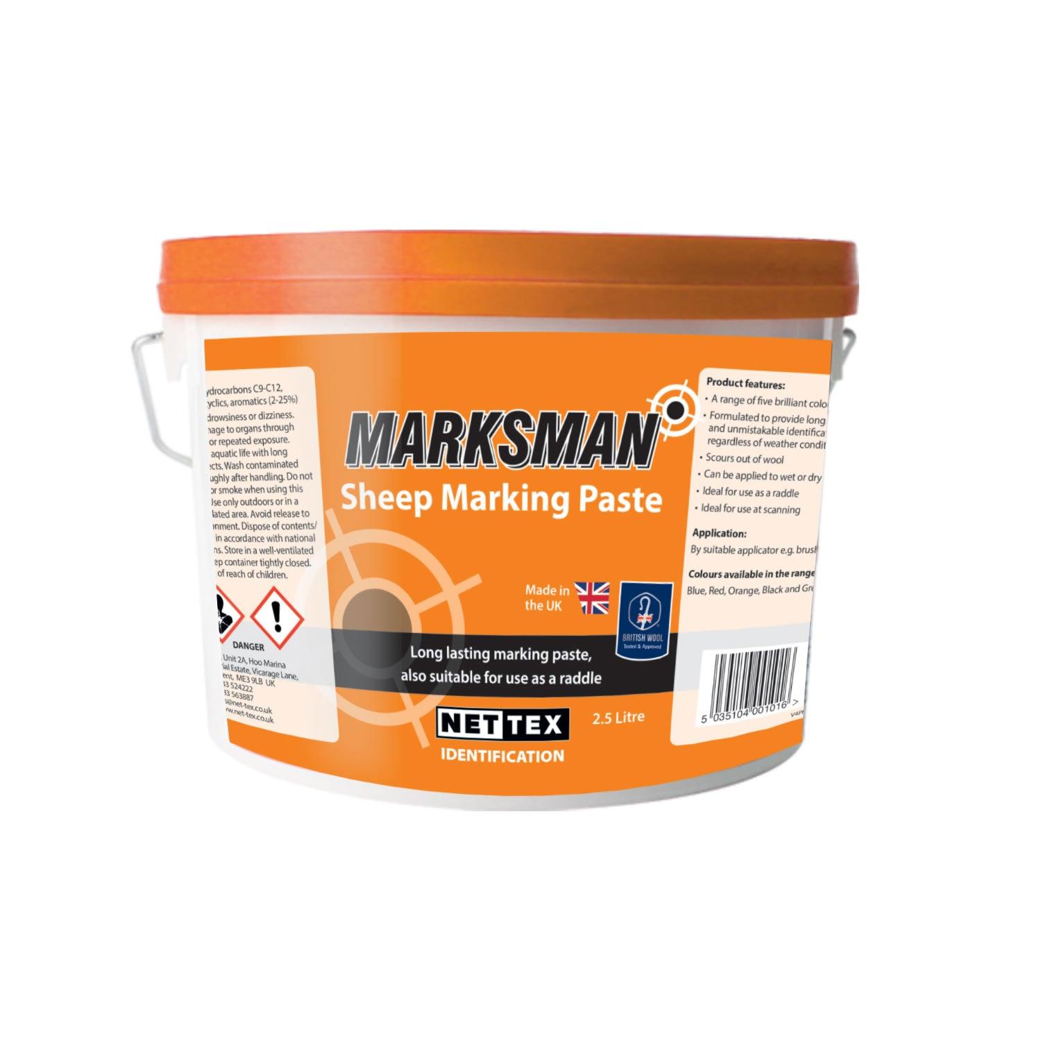 Nettex Marksman Sheep Marking Paste 2.5ltrx4 Pack Orange - Ormskirk Pets