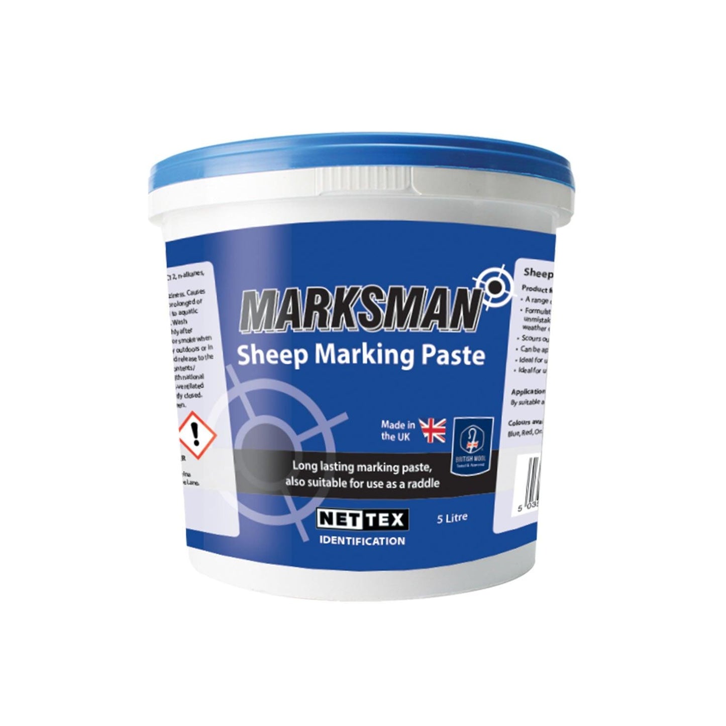 Nettex Marksman Sheep Marking Paste 5ltrx4 Pack Blue - Ormskirk Pets