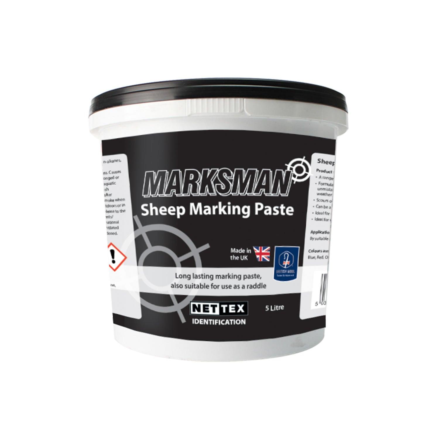 Nettex Marksman Sheep Marking Paste 5ltrx4 Pack Black - Ormskirk Pets