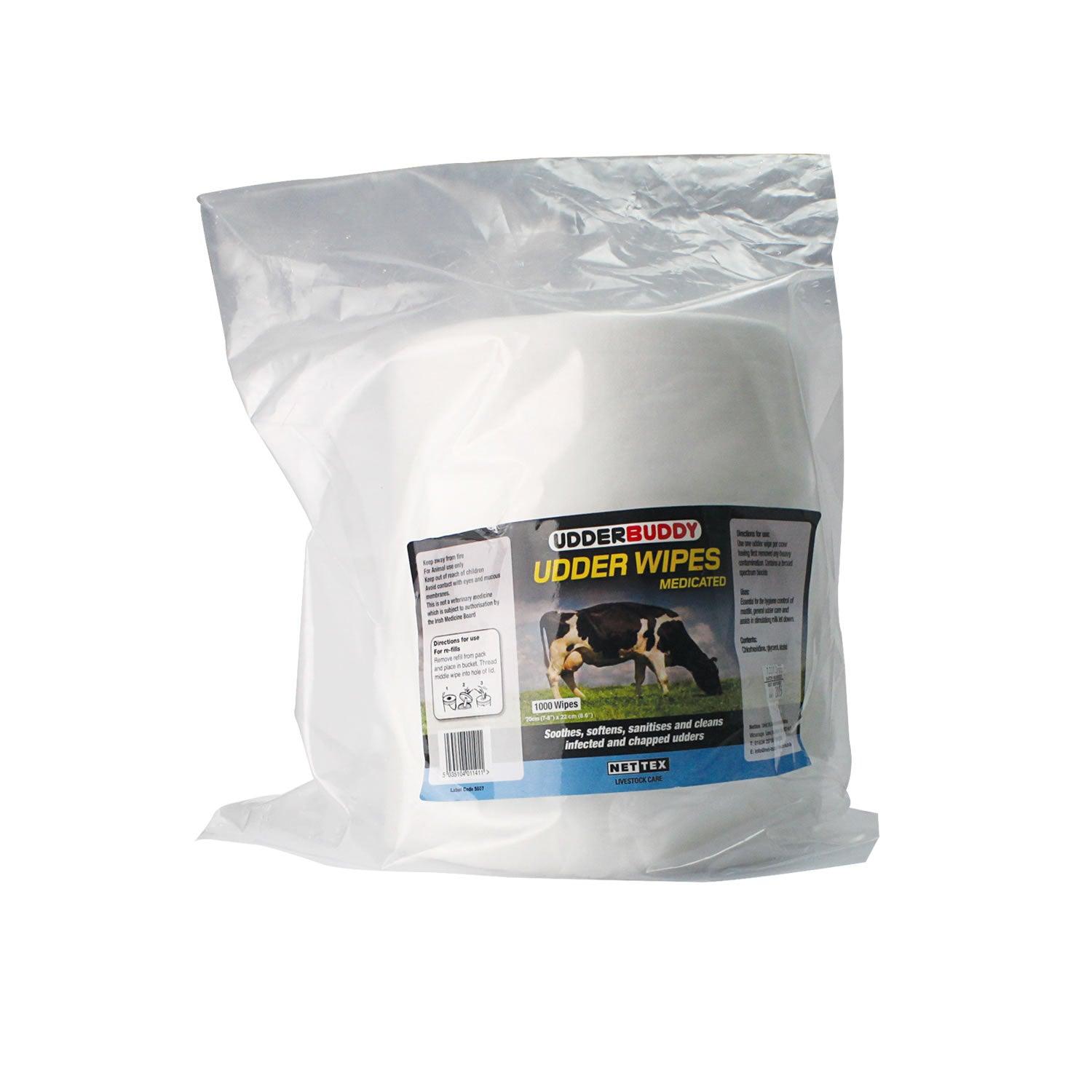 Nettex Medicated Conditioning Dairy Udder Wipes 1000 Refill Pack - Ormskirk Pets