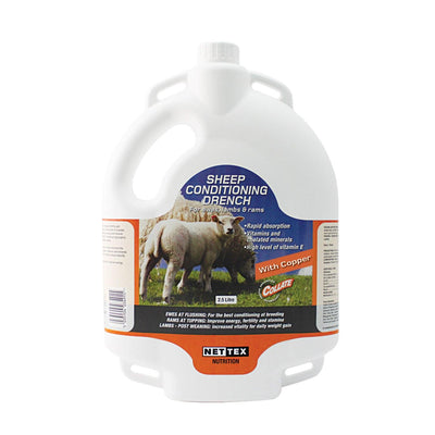 Nettex Sheep Conditioning Drench With Copper Backpack 2.5ltrx4 Pack - Ormskirk Pets