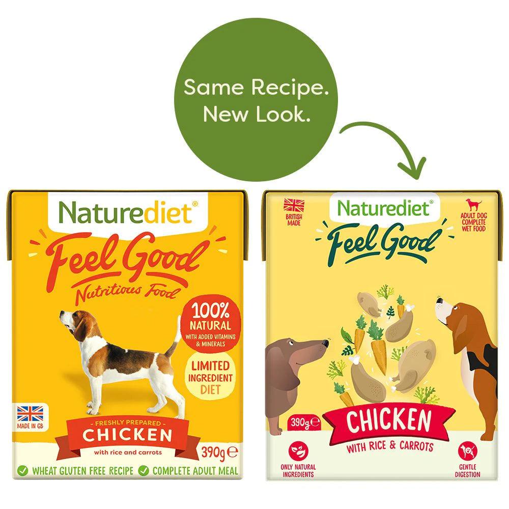 Naturediet Feel Good Chicken 390g x 18 - Ormskirk Pets