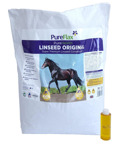 Pureflax Purehealth Linseed Original Plus Foc Sample 15Kg - Ormskirk Pets