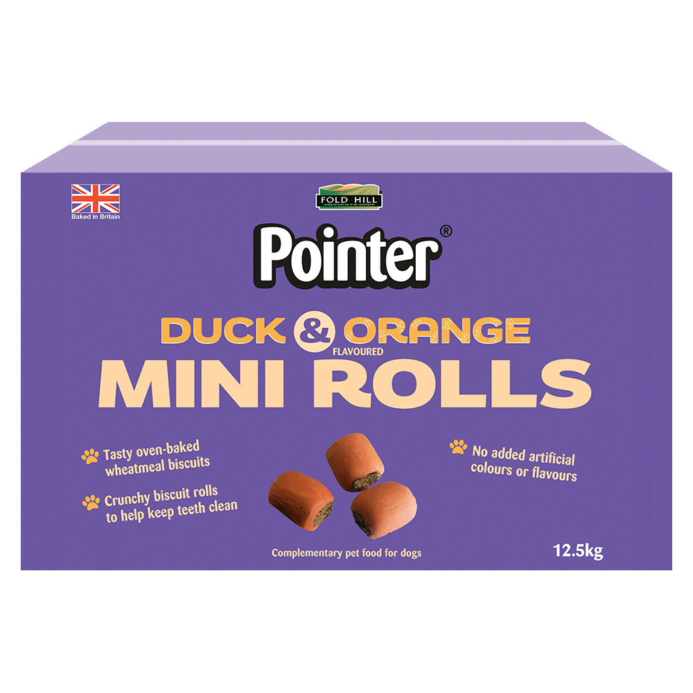 Pointer Duck & Orange Mini Rolls 12.5kg - Ormskirk Pets